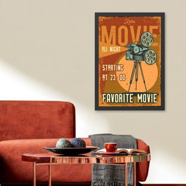 Wallity Cuadro decorativo Favorite Movie (55 x 75 cm)